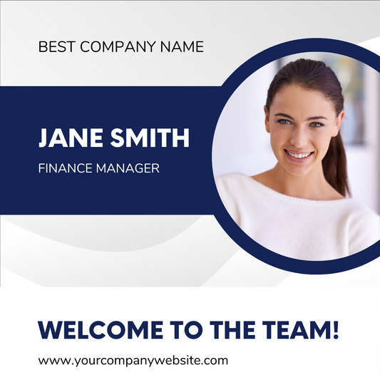 Welcome New Team Member LinkedIn Post Template_Blue